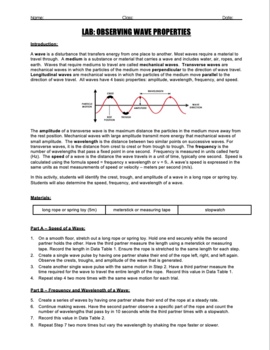 lab assignment 11 properties of waves