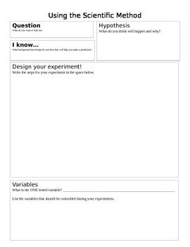 Preview of Lab/Experiment Student Form