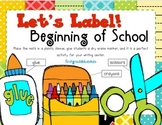 Label It! Beginning of School