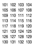 Label Numbers 101-370