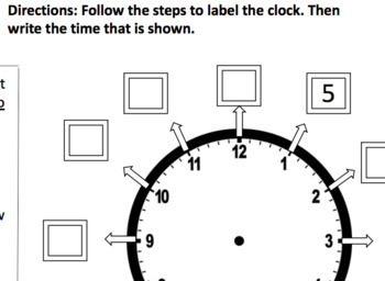 Preview of Label Parts of a Clock/Telling Time