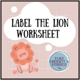 Label Parts of a Lion - Printable Worksheet