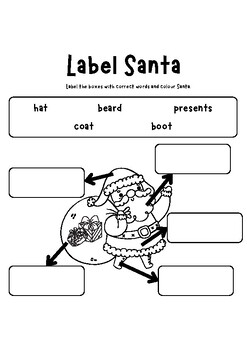 Label Santa Parts Fun Christmas Worksheet by kaur michelle | TPT