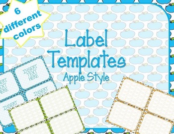 Label Template Apples by Teaching with Faith and Joy TpT