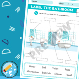 Label The Bathroom Worksheet | Bathroom Vocabulary