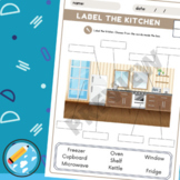 Label The Kitchen Worksheet | Kitchen Vocabulary
