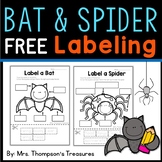 Label a Bat and Spider Science FREEBIE
