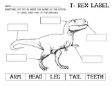 Label a Dinosaur (T-Rex)