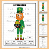 Label a Leprechaun St Patricks Day Vocabulary Worksheets W