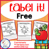 Labeling a Picture(s) | Back to School, FREE, Kindergarten