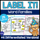 Labeling a Picture(s) Activities Word Families, Phonics Wo