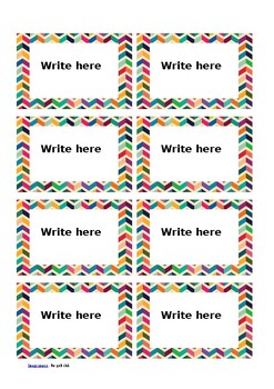 Label / flash card templates by Bee's Lines | Teachers Pay Teachers