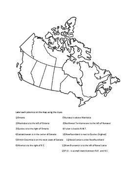 blank map of canada for kids to label
