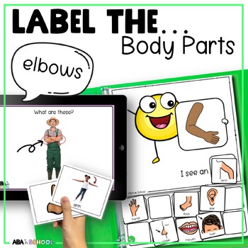 Preview of Identifying Nouns Body Parts Expressive Vocabulary activities & ABA data sheets
