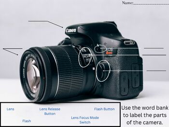 Preview of Label the Different Parts of the Camera