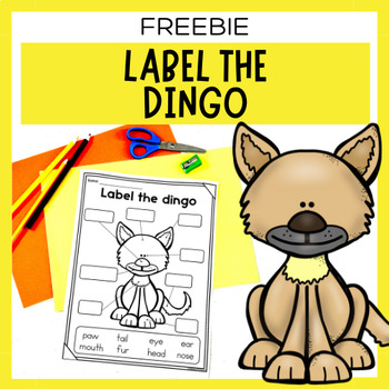 Preview of Label the Dingo Australian Animal Worksheet | Freebie