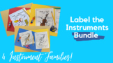 Label the Instruments BUNDLE! Cut & Paste - Color/BW