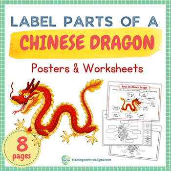 Preview of Label the Parts of Asian Chinese Dragon: Eastern Dragon Anatomy, Lunar New Year