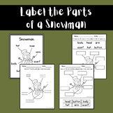 Label the Parts of a Snowman (Christmas/Winter Holiday)