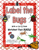 Label the Parts of the Bug Worksheet Pack BUNDLE