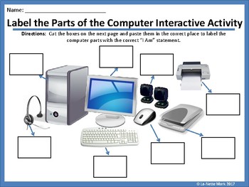 Label The Parts Of The Computer Interactive Activity By La Nette Mark
