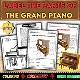 Label the Parts of the grand piano:Word search,Labeling,Wo
