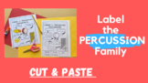 Label the Percussion Family! Cut & Paste - Color/BW