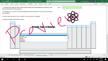 Preview of Label the Periodic Table- Virtual Worksheet