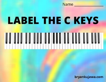 Preview of Label the Piano Keys (Full Color - 17 pages)