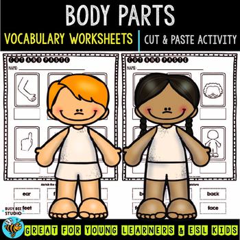 label the pictures worksheets body parts cut and paste printables