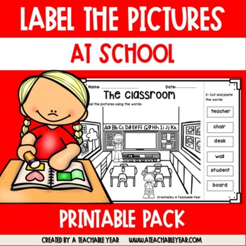 label the pictures worksheets my school great for esl students tpt