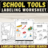 Label the School Tools: Back to School Labeling Worksheets