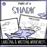 Label the Shark Parts of a Shark Worksheet - Writing and L