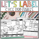 Labeling CVCe Words | Label Pictures Kindergarten Long Vow