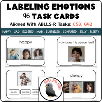 Preview of Labeling Emotions Task Cards (8 Emotions | 96 Cards)