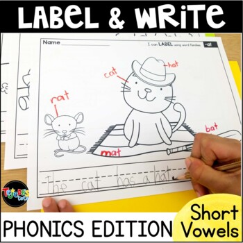 Preview of Labeling Short Vowels - CVC and Short Vowel Word Families
