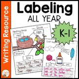 Labeling Pictures K-1 Vocabulary Writing Worksheets ALL YEAR