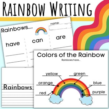 Preview of Labeling the Colors of a Rainbow - Informative Writing Prompt