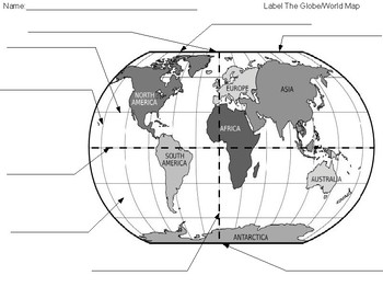 Continents Equator Hemispheres Prime Meridian Worksheets Teaching Resources Tpt