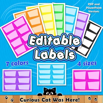 Preview of Editable Labels | Printable Frames