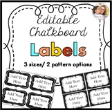 Black and White Labels and Name Tags Editable Bulletin Boa