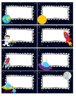 Space Themed Classroom Labels Editable by Learning Juniors | TpT