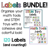 Labels BUNDLE! | STEM Toy Labels | Math Tools, Math Manipu