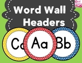 Word Wall Headers