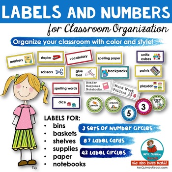 Markers Labeling Cards for Bins or Labels & Classroom Organization