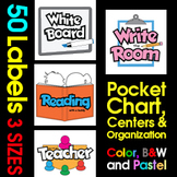 Labels for Centers, Pocket Chart and Classroom Organization