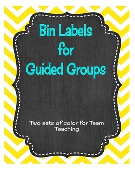 Preview of Labels for Guided Groups