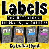 Labels for Notebooks, Journals, and Folders