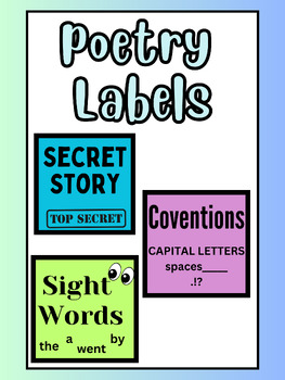 Preview of Labels for Poetry, Grammar & More