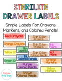 Labels for Sterilite Drawers | Labels for Crayons, Markers